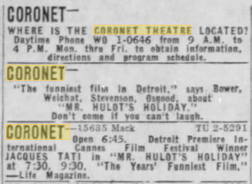 Coronet Theatre - 1955 AD